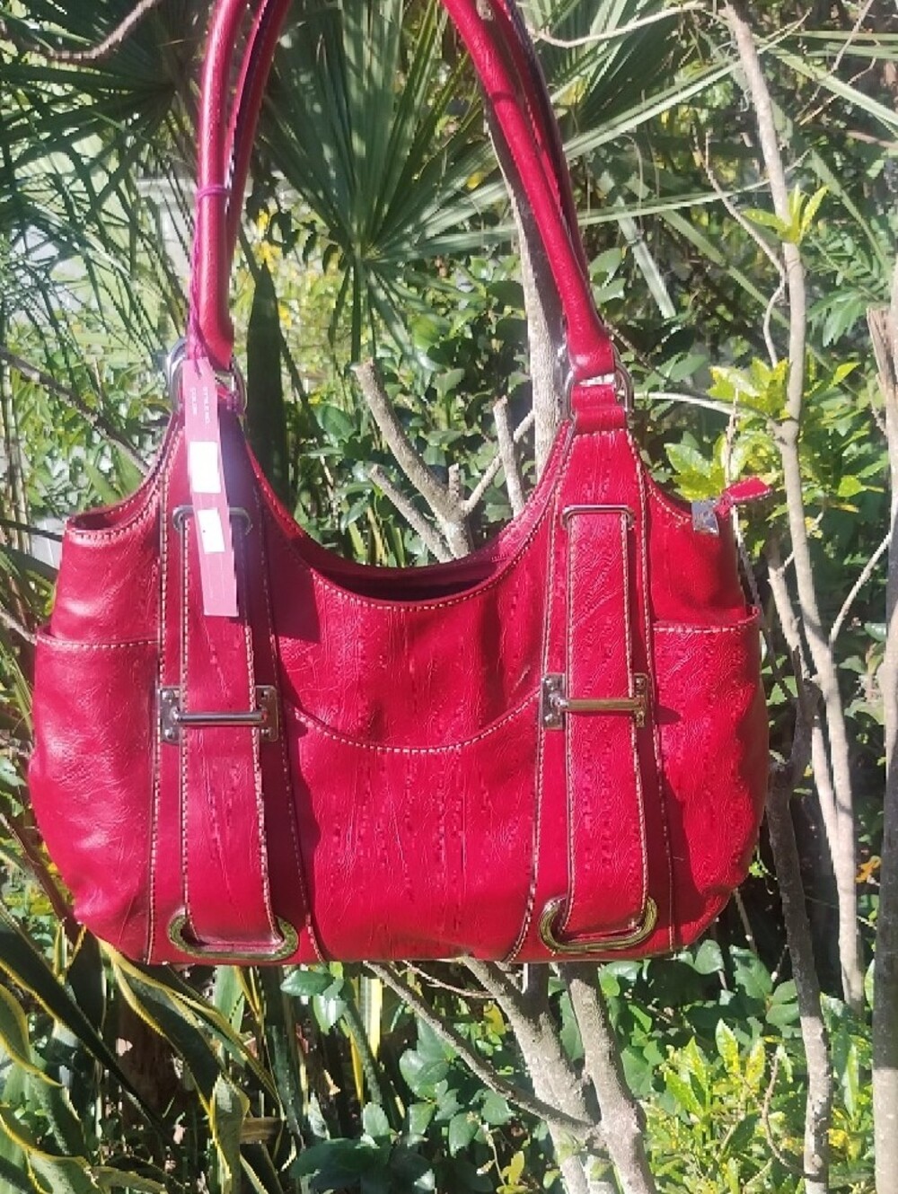 Tosca New Red Leather Shoulder Bag - Picture 4 of 7